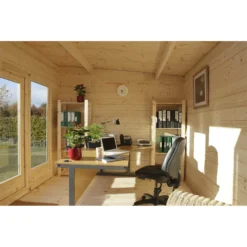 Melbury 4.0m X 3.0m Log Cabin Single Glazed 24kg Polyester Felt, No Underlay -Garantia Sales Store 12832771 8184833196809177
