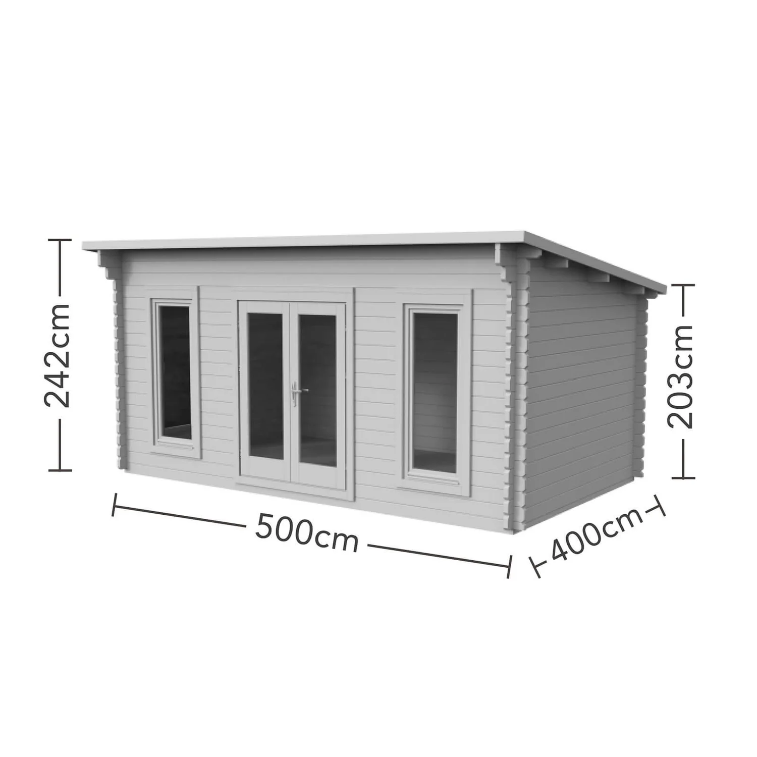Forest Mendip 5.0m X 4.0m Log Cabin Double Glazed, 34kg Polyester Felt, Plus Underlay 10 Forest Mendip 5.0m X 4.0m Log Cabin Double Glazed, 34kg Polyester Felt, Plus Underlay - Image 10