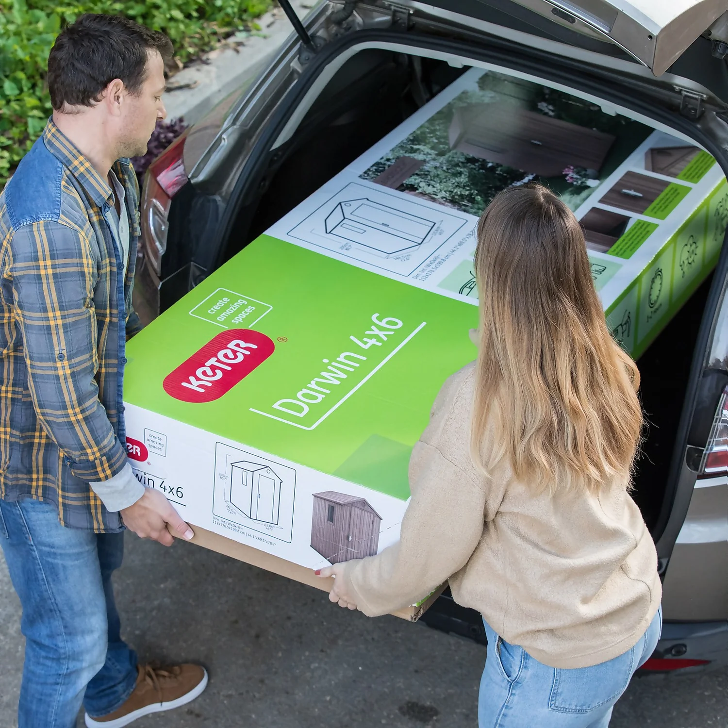 Keter Darwin 6 X 4ft Outdoor Garden Apex Storage Shed - Brown 8 Keter Darwin 6 X 4ft Outdoor Garden Apex Storage Shed - Brown - Image 8