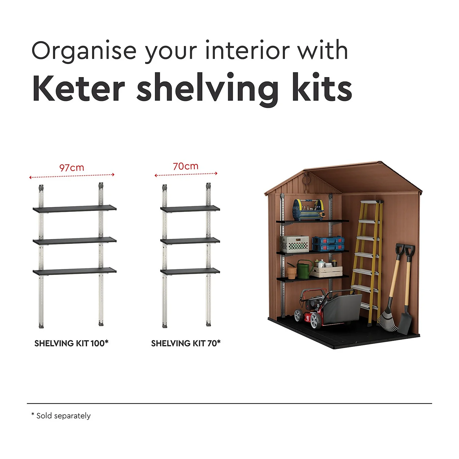 Keter Darwin 6 X 4ft Outdoor Garden Apex Storage Shed - Brown 9 Keter Darwin 6 X 4ft Outdoor Garden Apex Storage Shed - Brown - Image 9