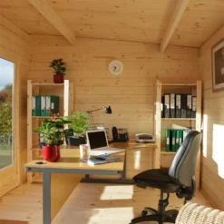 Forest Melbury 4.0m X 3.0m Log Cabin Double Glazed 24kg Polyester Felt, Plus Underlay - Installation Included -Garantia Sales Store 12833111 1384833196283169