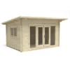 Forest Melbury 4.0m X 3.0m Log Cabin Double Glazed 24kg Polyester Felt, Plus Underlay - Installation Included