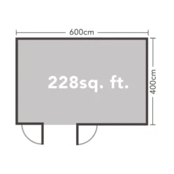 Blakedown 6m X 4m Log Cabin Double Glazed 24kg Polyester Felt, No Underlay - Installation Included -Garantia Sales Store 12833144 1834833195097422