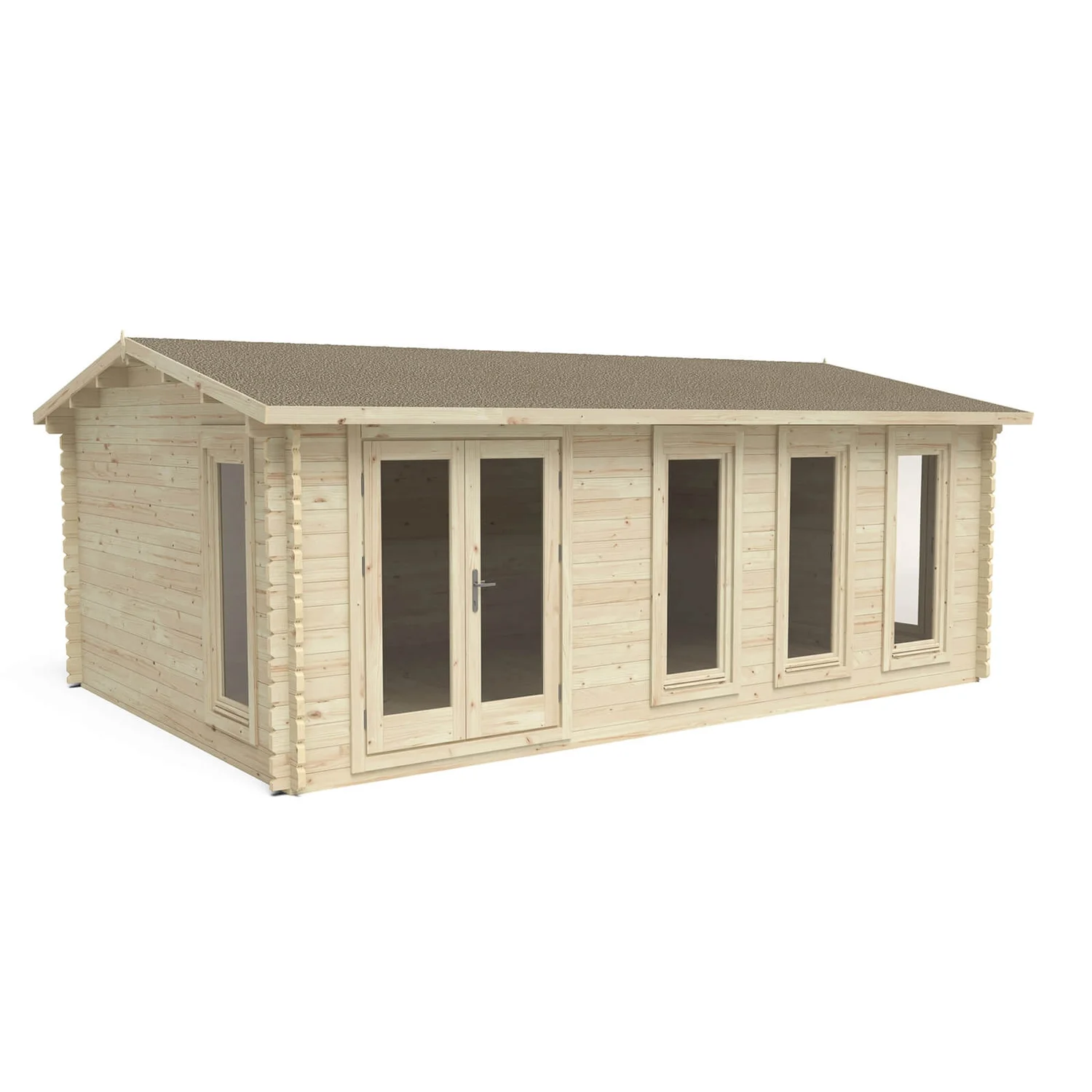 Forest Blakedown 6.0m X 4.0m Log Cabin Double Glazed 34kg Polyester Felt, Plus Underlay - Installation Included 1 Forest Blakedown 6.0m X 4.0m Log Cabin Double Glazed 34kg Polyester Felt, Plus Underlay - Installation Included