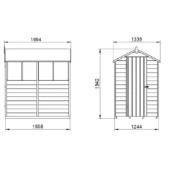 Forest 6 X 4ft Overlap Pressure Treated Apex Shed- 4 Window 18 Forest 6 X 4ft Overlap Pressure Treated Apex Shed- 4 Window -Garantia Sales Store 12833289 2434833201959823