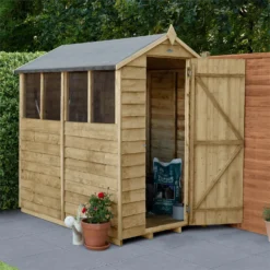 Forest 6 X 4ft Overlap Pressure Treated Apex Shed- 4 Window 11 Forest 6 X 4ft Overlap Pressure Treated Apex Shed- 4 Window -Garantia Sales Store 12833289 8274833202041156