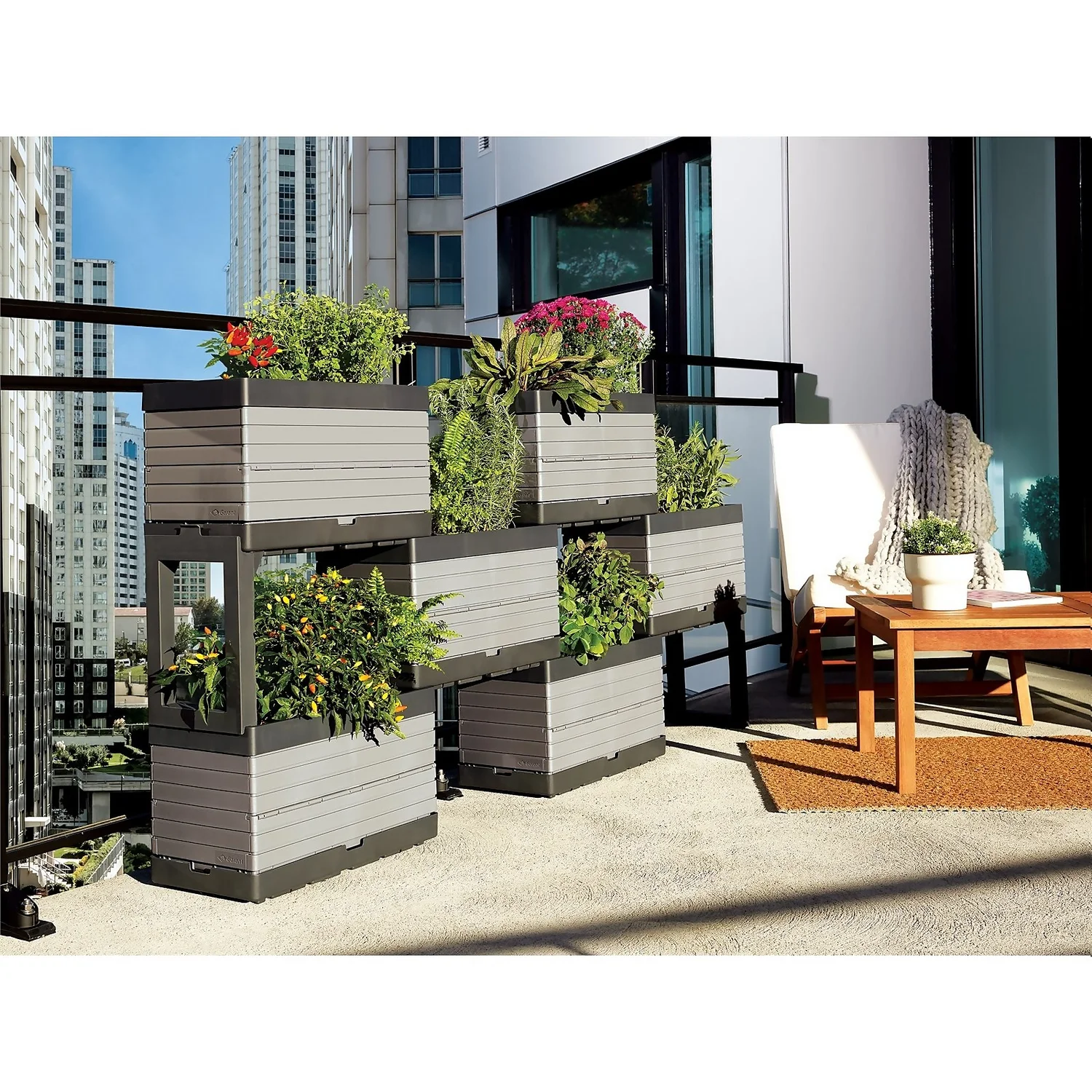 Modular Planter Set - Grey 4 Modular Planter Set - Grey - Image 4
