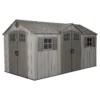 Lifetime 15x8 Ft Rough Cut Dual Entry Outdoor Storage Shed
