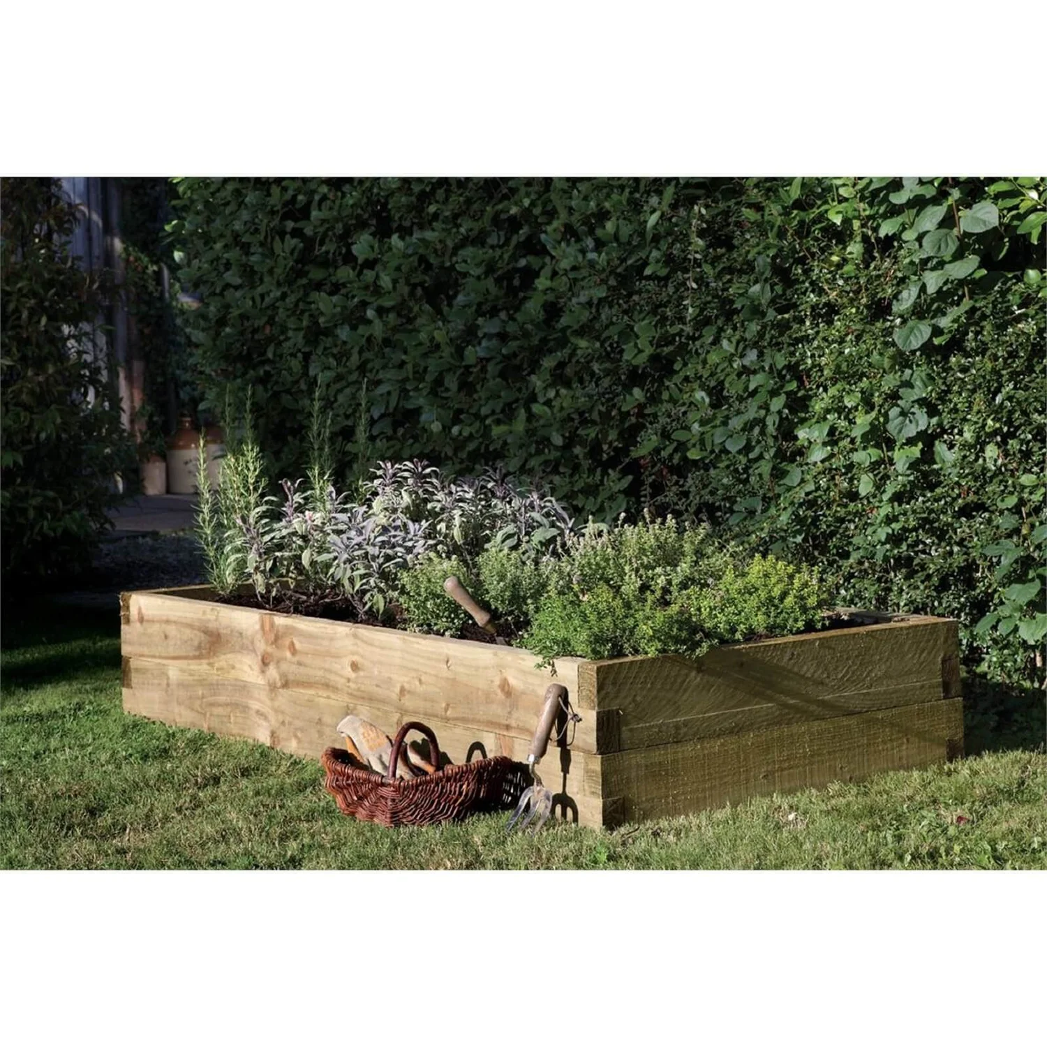 Forest Caledonian Wooden Raised Bed 180 X 90cm 1 Forest Caledonian Wooden Raised Bed 180 X 90cm