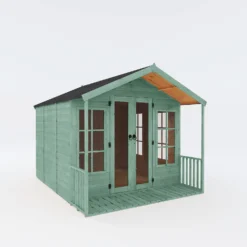 Country Living Tuxford 10 X 8ft Premium Traditional Summerhouse Painted + Installation - Aurora Green