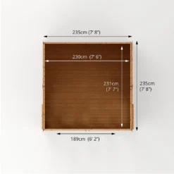 Country Living Hawksworth 8 X 8ft Summerhouse Painted + Installation - Aurora Green -Garantia Sales Store 12881687 1005025527410497