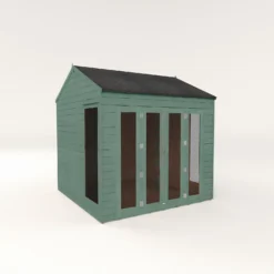 Country Living Hawksworth 8 X 8ft Summerhouse Painted + Installation - Aurora Green