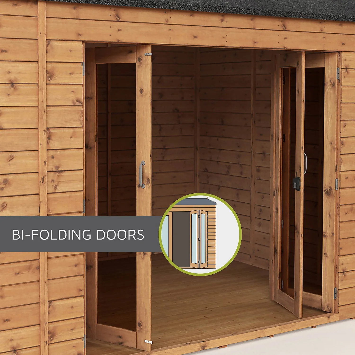 Country Living Hawksworth 10 X 8ft Summerhouse Painted + Installation - Aurora Green 5 Country Living Hawksworth 10 X 8ft Summerhouse Painted + Installation - Aurora Green - Image 5