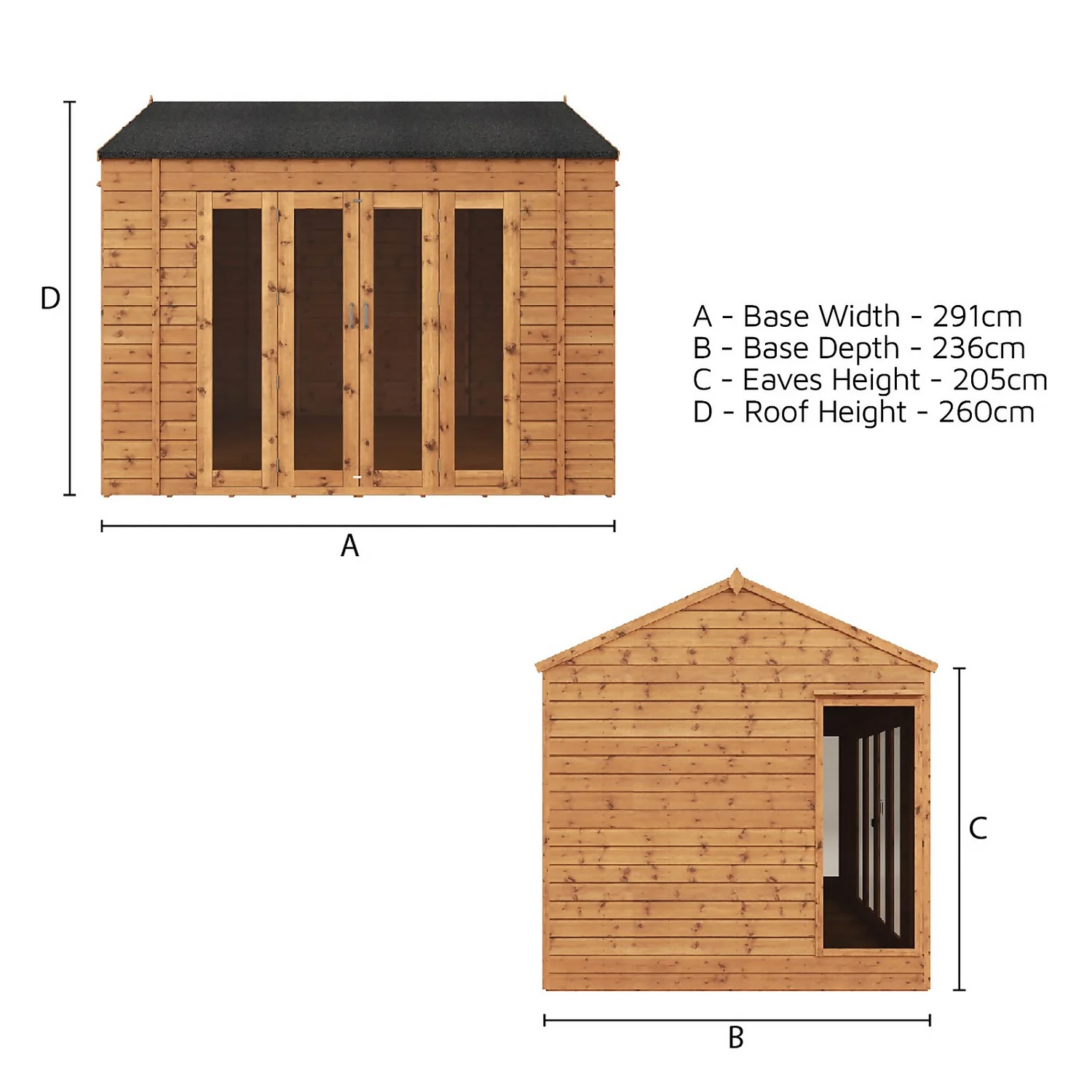 Country Living Hawksworth 10 X 8ft Summerhouse Painted + Installation - Aurora Green 7 Country Living Hawksworth 10 X 8ft Summerhouse Painted + Installation - Aurora Green - Image 7