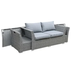 Bambrick 6 Seater Grey Rattan Garden Sofa Set -Garantia Sales Store 12882317 1094867708057269