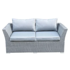 Bambrick 6 Seater Grey Rattan Garden Sofa Set -Garantia Sales Store 12882317 4844931176823601