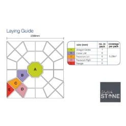 Stylish Stone Belfrey Octagon Kit 2.3m - Graphite -Garantia Sales Store 12883888 1394849855163871