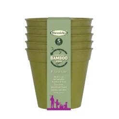 5 Bamboo Pot - Sage Green (5 Pack)