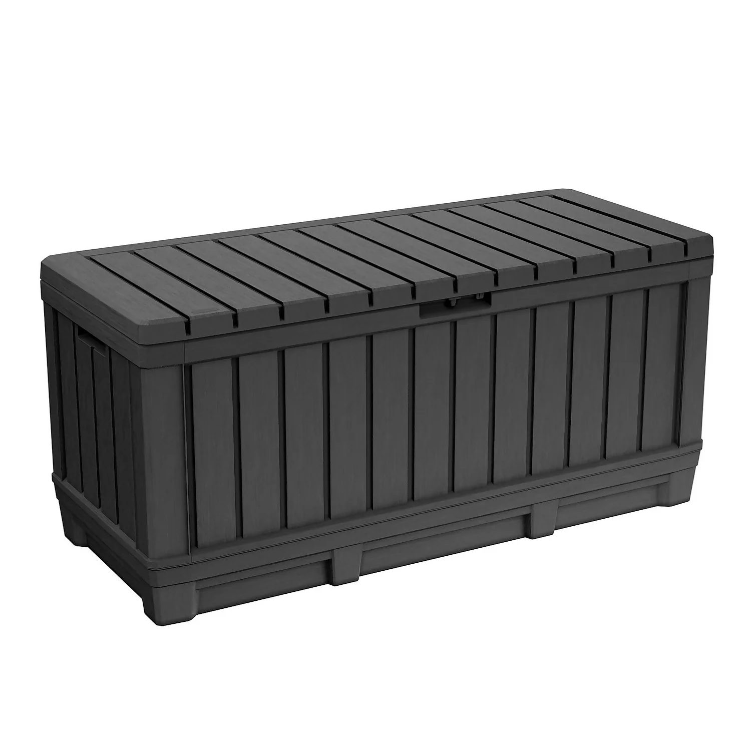 Keter Kentwood Outdoor Garden Storage Box 350L - Graphite 1 Keter Kentwood Outdoor Garden Storage Box 350L - Graphite