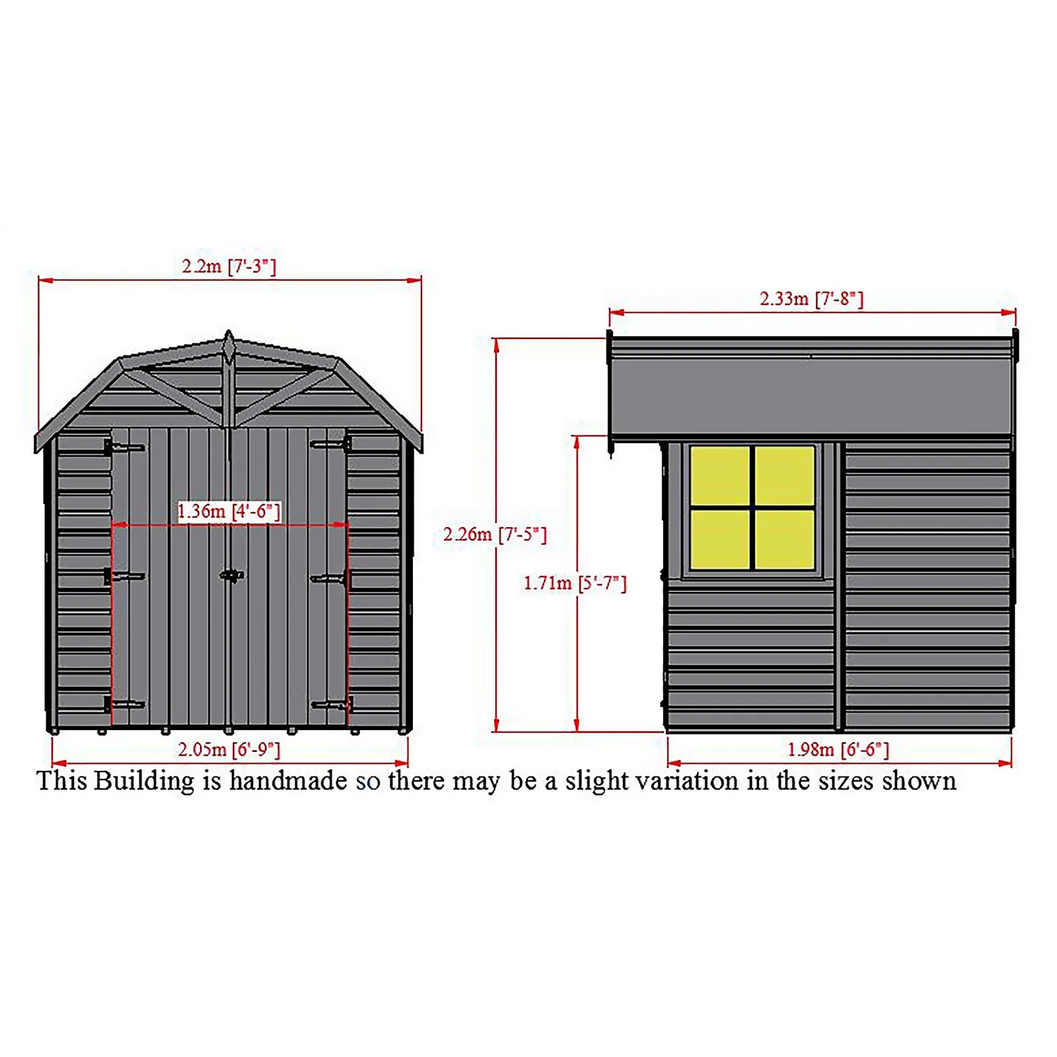Shire Barn Style Shed - 7 X 7ft 9 Shire Barn Style Shed - 7 X 7ft - Image 9
