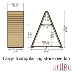 Shire Large Triangular Log Store -Garantia Sales Store 12887195 9954851584676747