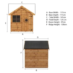 Mercia 4 X 4ft Snug Wooden Playhouse 16 Mercia 4 X 4ft Snug Wooden Playhouse -Garantia Sales Store 12888279 1035027553398850