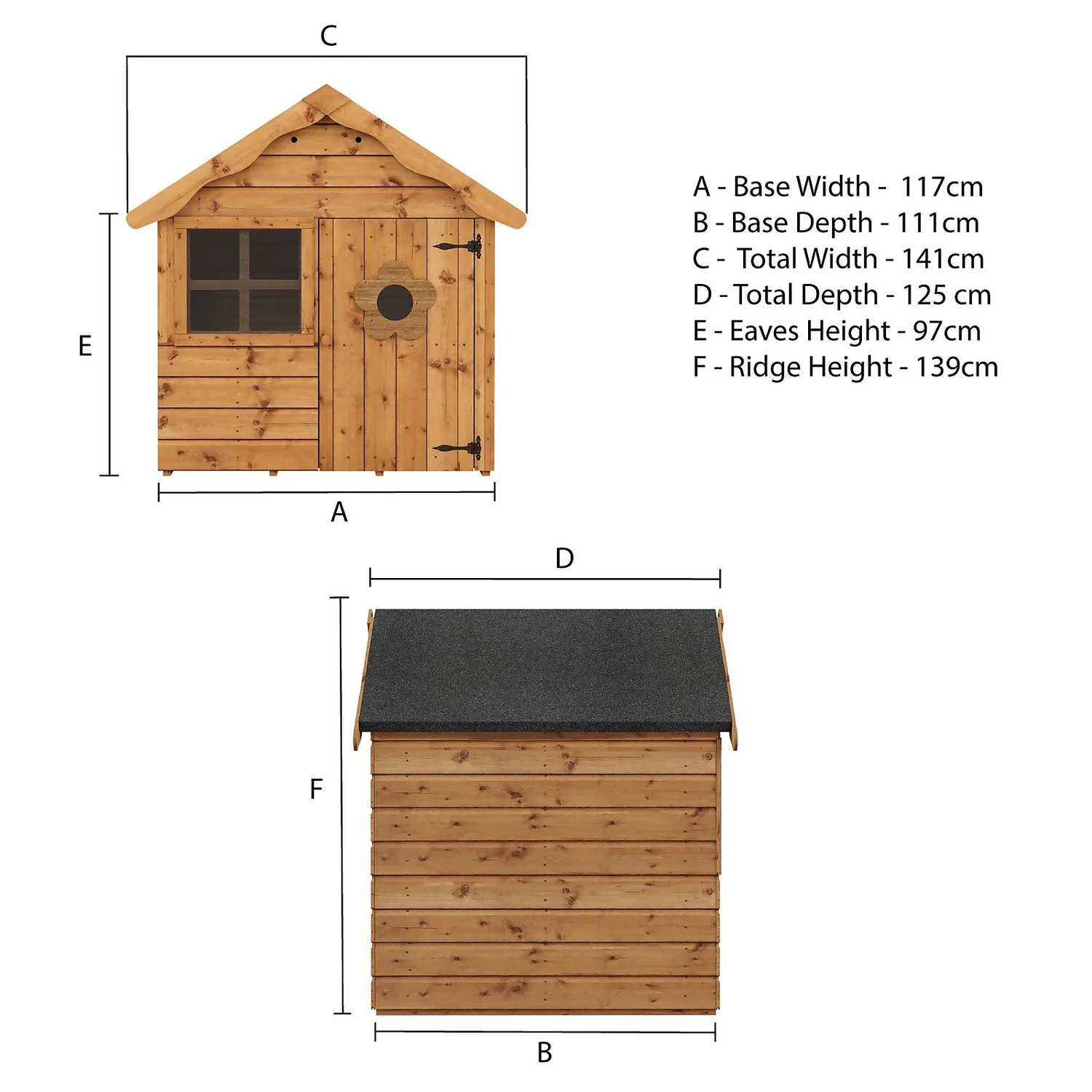 Mercia 4 X 4ft Snug Wooden Playhouse 8 Mercia 4 X 4ft Snug Wooden Playhouse - Image 8