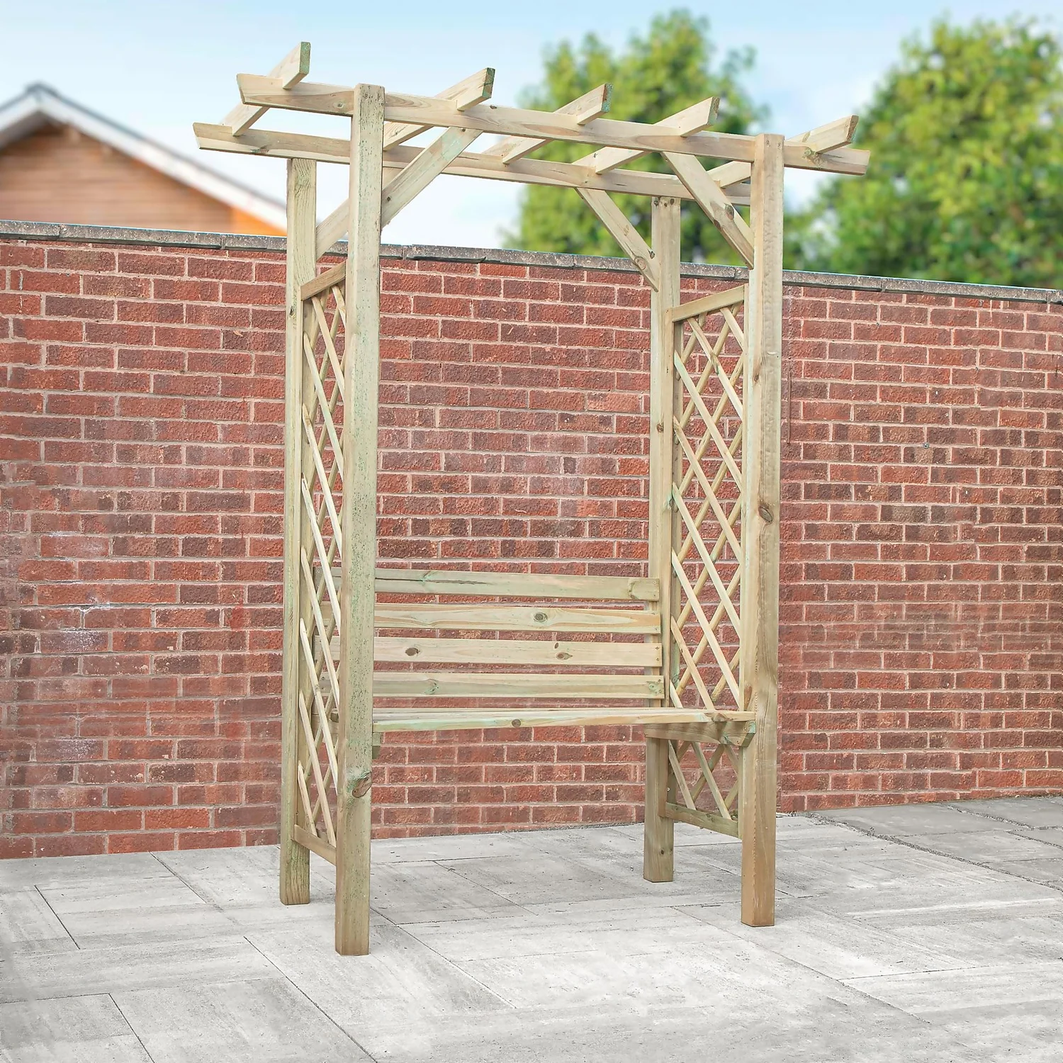 Mercia Pergola Seated Arbour 3 Mercia Pergola Seated Arbour - Image 3