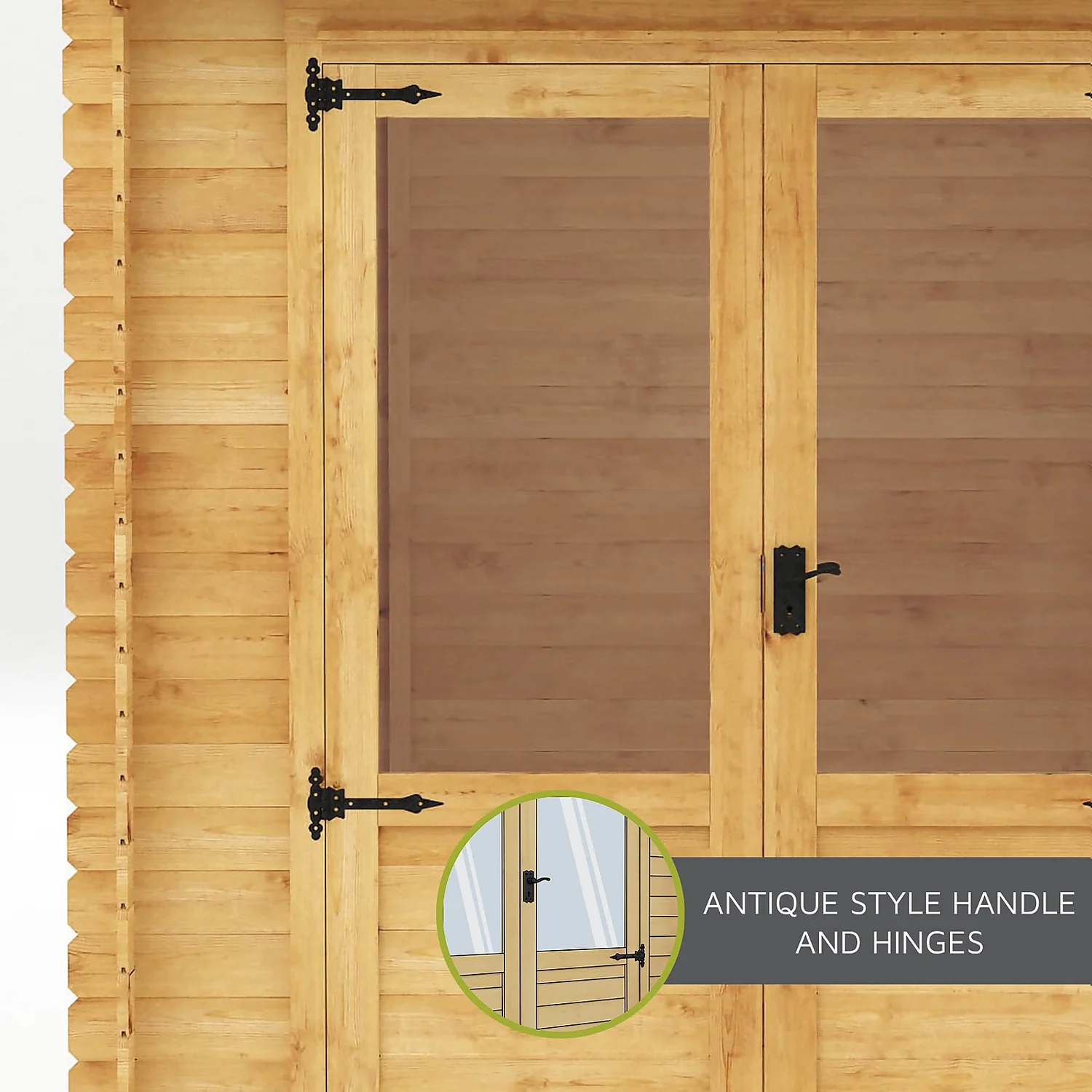 Mercia 2.4 X 2.4m 19mm Log Cabin 6 Mercia 2.4 X 2.4m 19mm Log Cabin - Image 6