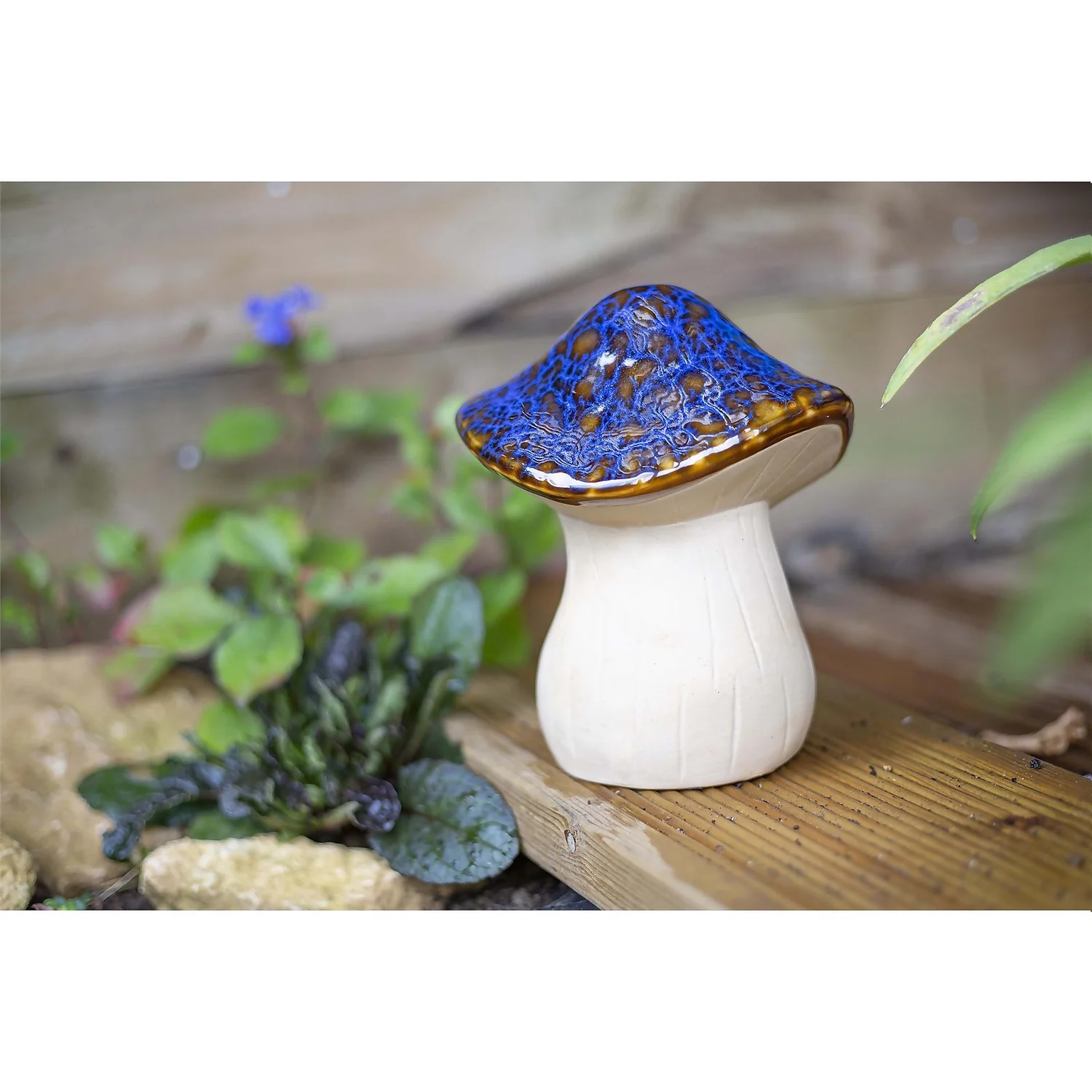 Ceramic Mushroom Garden Ornament - Medium 3 Ceramic Mushroom Garden Ornament - Medium - Image 3
