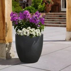Sierra Black Egg Garden Pot - 38cm -Garantia Sales Store 12970079 5654933184774238