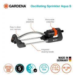 GARDENA Oscillating Sprinkler Aqua S 8 GARDENA Oscillating Sprinkler Aqua S -Garantia Sales Store 13043399 1354907564242398