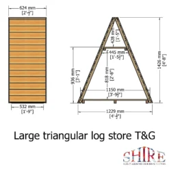 Shire Large Triangular Log Store Tongue And Groove -Garantia Sales Store 13082827 1554862456500944