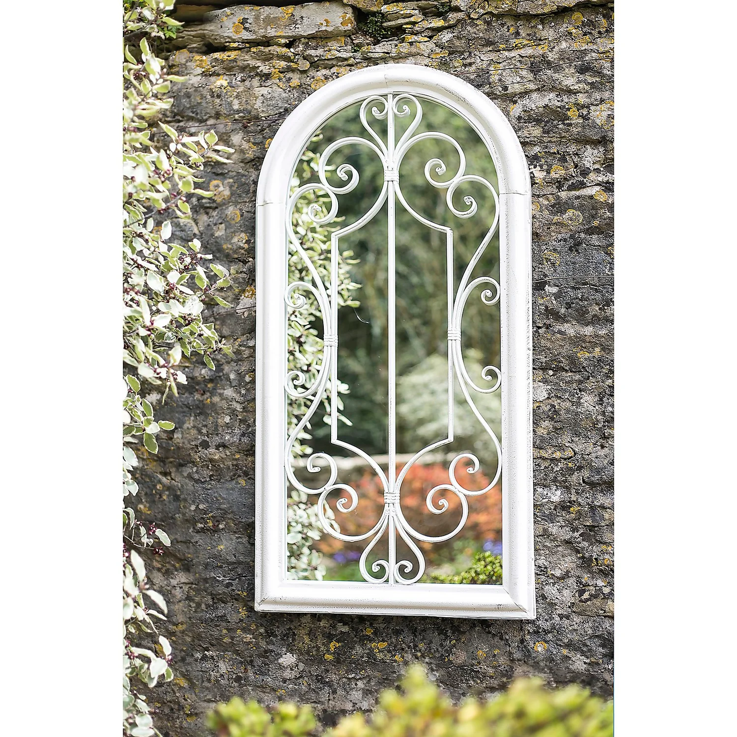Scrolled Arch Garden Mirror 2 Scrolled Arch Garden Mirror - Image 2