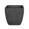 House Beautiful Roma Weave Charcoal Square Pot - 25cm