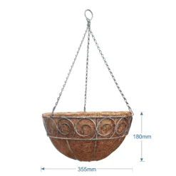 35 Cm Distress Finish Hanging Basket With Coco Liner 8 35 Cm Distress Finish Hanging Basket With Coco Liner -Garantia Sales Store 13193949 1034902150198588
