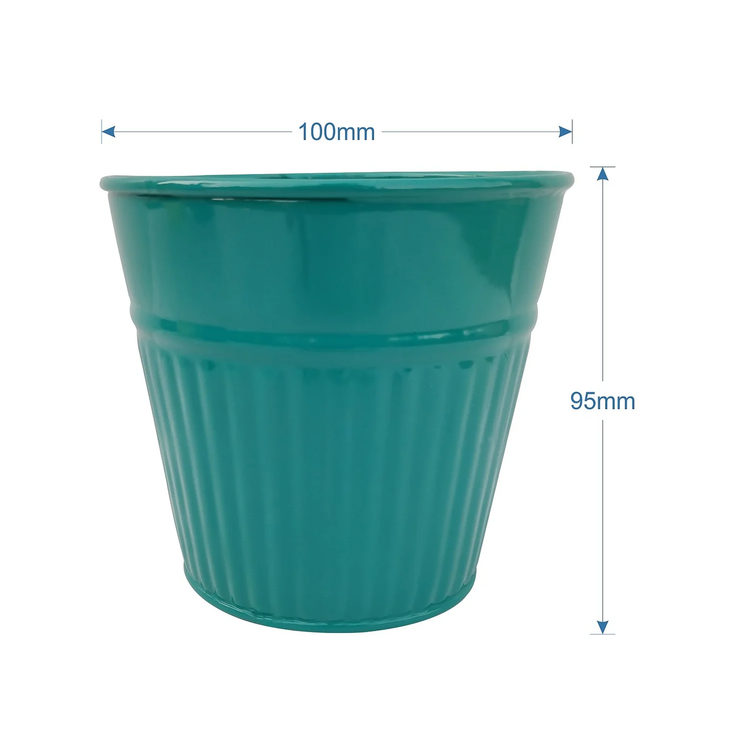 Ribbed Planter (3 Colour Mix) - 10cm 4 Ribbed Planter (3 Colour Mix) - 10cm - Image 4