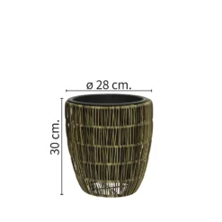 Kate Round Rattan Planter - Medium -Garantia Sales Store 13222499 8384934511132339