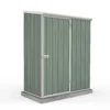 Absco 5 X 3ft Space Saver Metal Pent Shed - Green