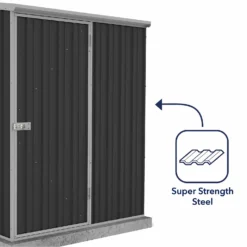 Absco 5 X 3ft Space Saver Metal Pent Shed - Dark Grey 14 Absco 5 X 3ft Space Saver Metal Pent Shed - Dark Grey -Garantia Sales Store 13440829 1304929186558870