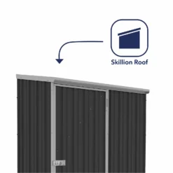Absco 5 X 3ft Space Saver Metal Pent Shed - Dark Grey 11 Absco 5 X 3ft Space Saver Metal Pent Shed - Dark Grey -Garantia Sales Store 13440829 5564929186451659