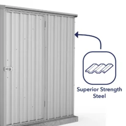 Absco 5 X 3ft Space Saver Metal Pent Shed - Zinc -Garantia Sales Store 13440830 1614929164409117