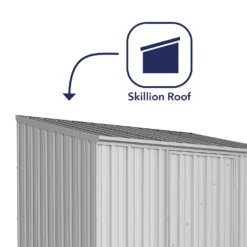 Absco 7.5 X 5ft Space Saver Metal Pent Shed - Zinc -Garantia Sales Store 13440831 1444929185662251