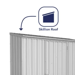 Absco 7.5 X 3ft Space Saver Metal Pent Shed - Zinc -Garantia Sales Store 13440836 1835027360464161