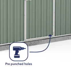 Absco 7.5 X 5ft Space Saver Metal Pent Shed - Green -Garantia Sales Store 13440838 1804929186281736