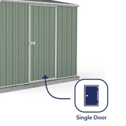 Absco 7.5 X 5ft Space Saver Metal Pent Shed - Green -Garantia Sales Store 13440838 2084929186203688