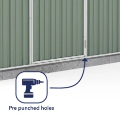 Absco 7.5 X 3ft Space Saver Metal Pent Shed - Green -Garantia Sales Store 13440840 1444929186203418