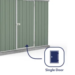 Absco 7.5 X 3ft Space Saver Metal Pent Shed - Green -Garantia Sales Store 13440840 4124929186148455