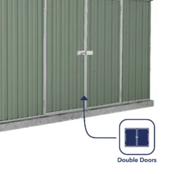 Absco 10 X 5ft Space Saver Metal Pent Shed - Green -Garantia Sales Store 13440844 1484929185636265