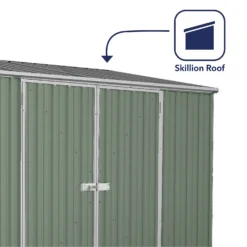 Absco 10 X 5ft Space Saver Metal Pent Shed - Green -Garantia Sales Store 13440844 2144929185574147